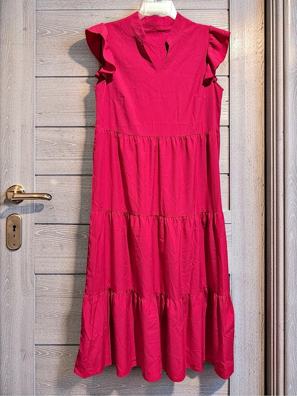 Pink Tiered Maxi Dress Like New